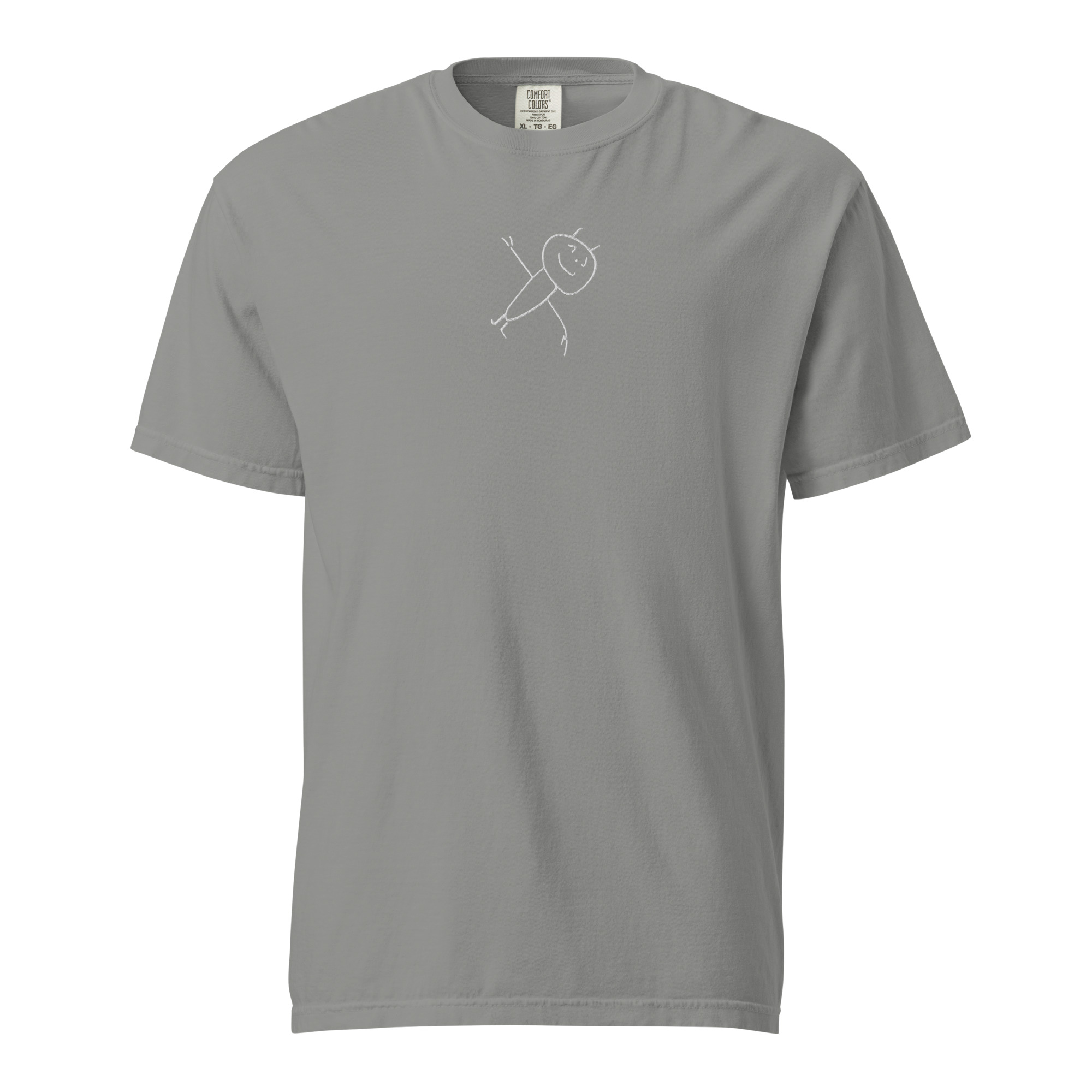 Happy Alien Unisex Embroidered Heavyweight T-shirt - Image 2