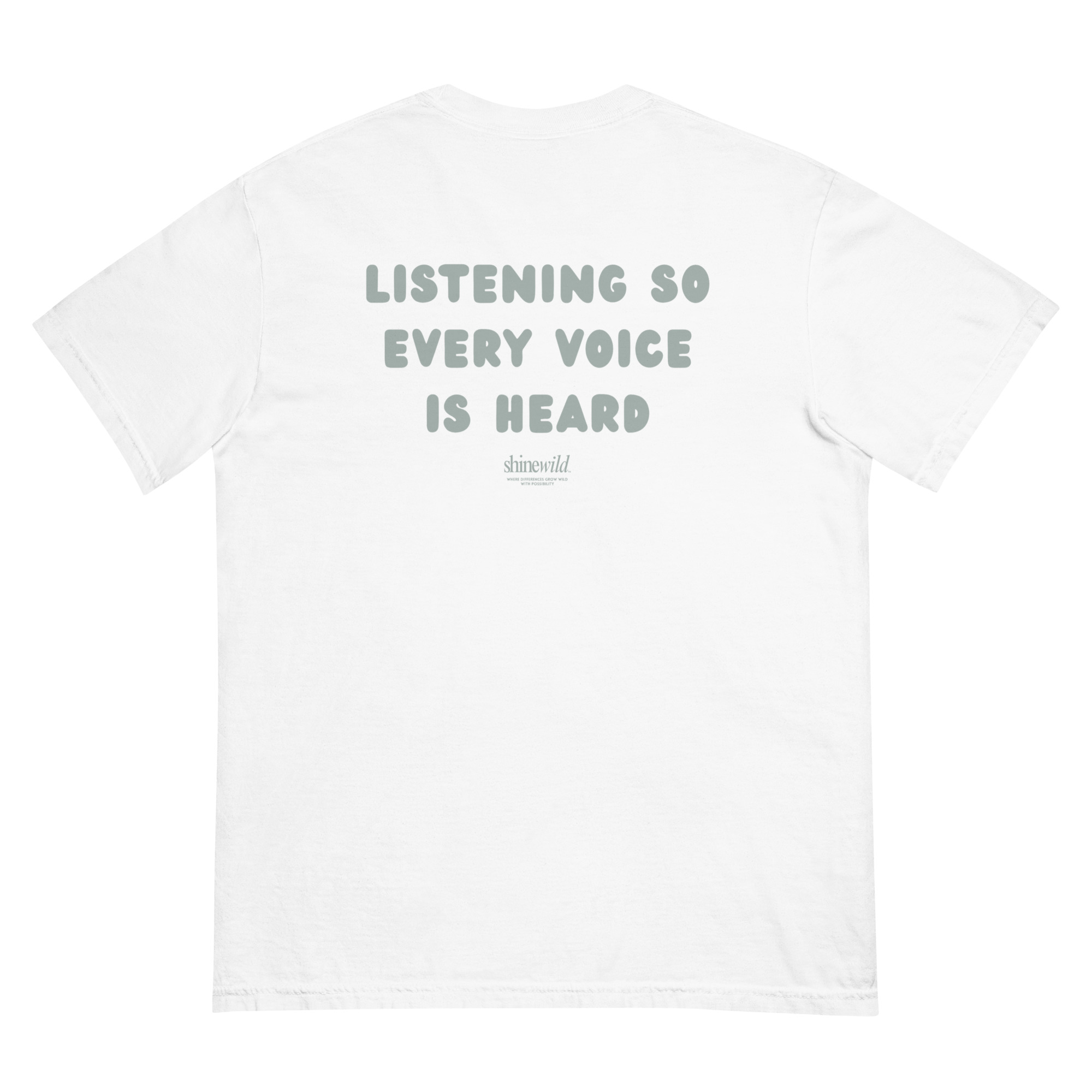 Inclusive Teacher, Always Listening Unisex Heavyweight T-shirt - Image 3