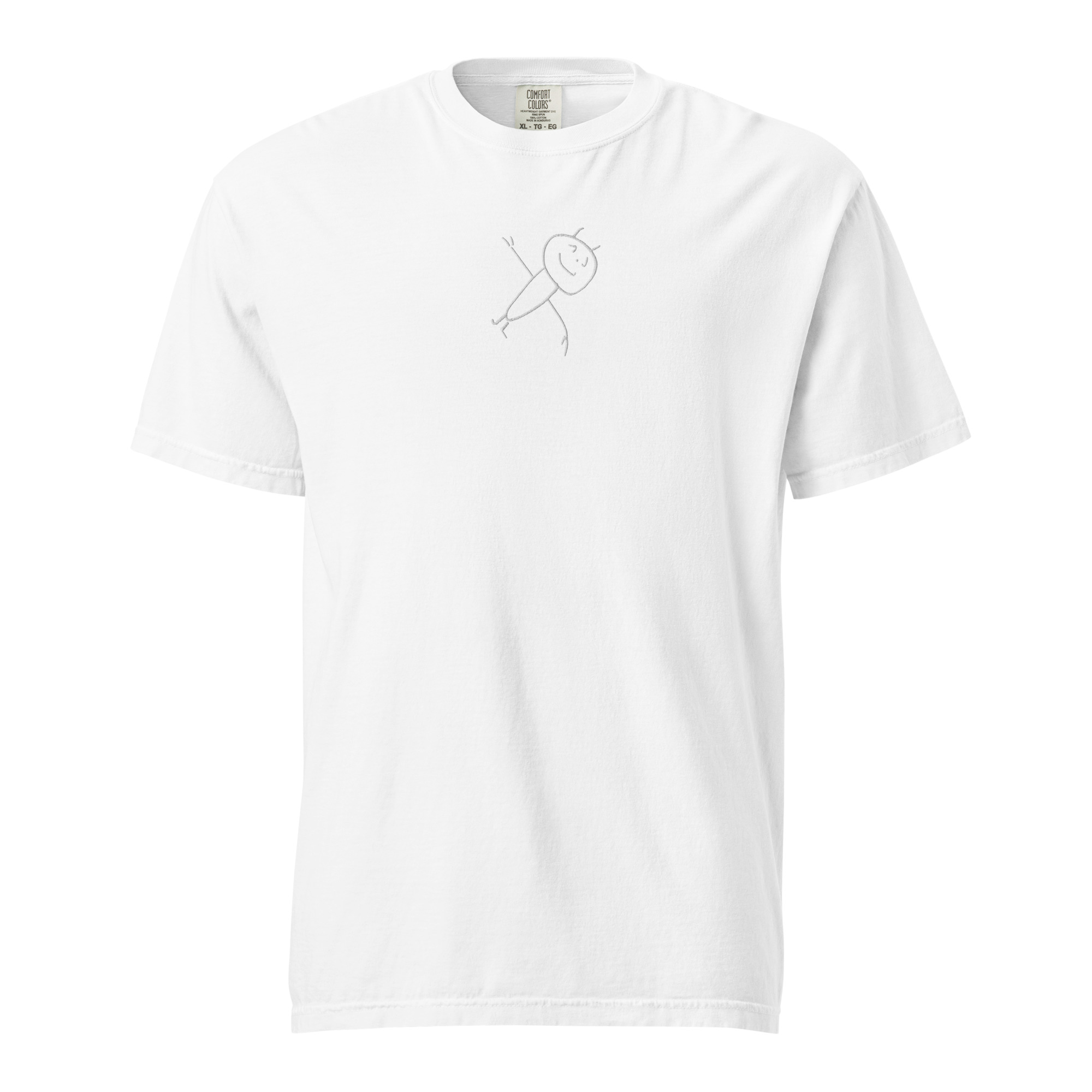 Happy Alien Unisex Embroidered Heavyweight T-shirt - Image 3