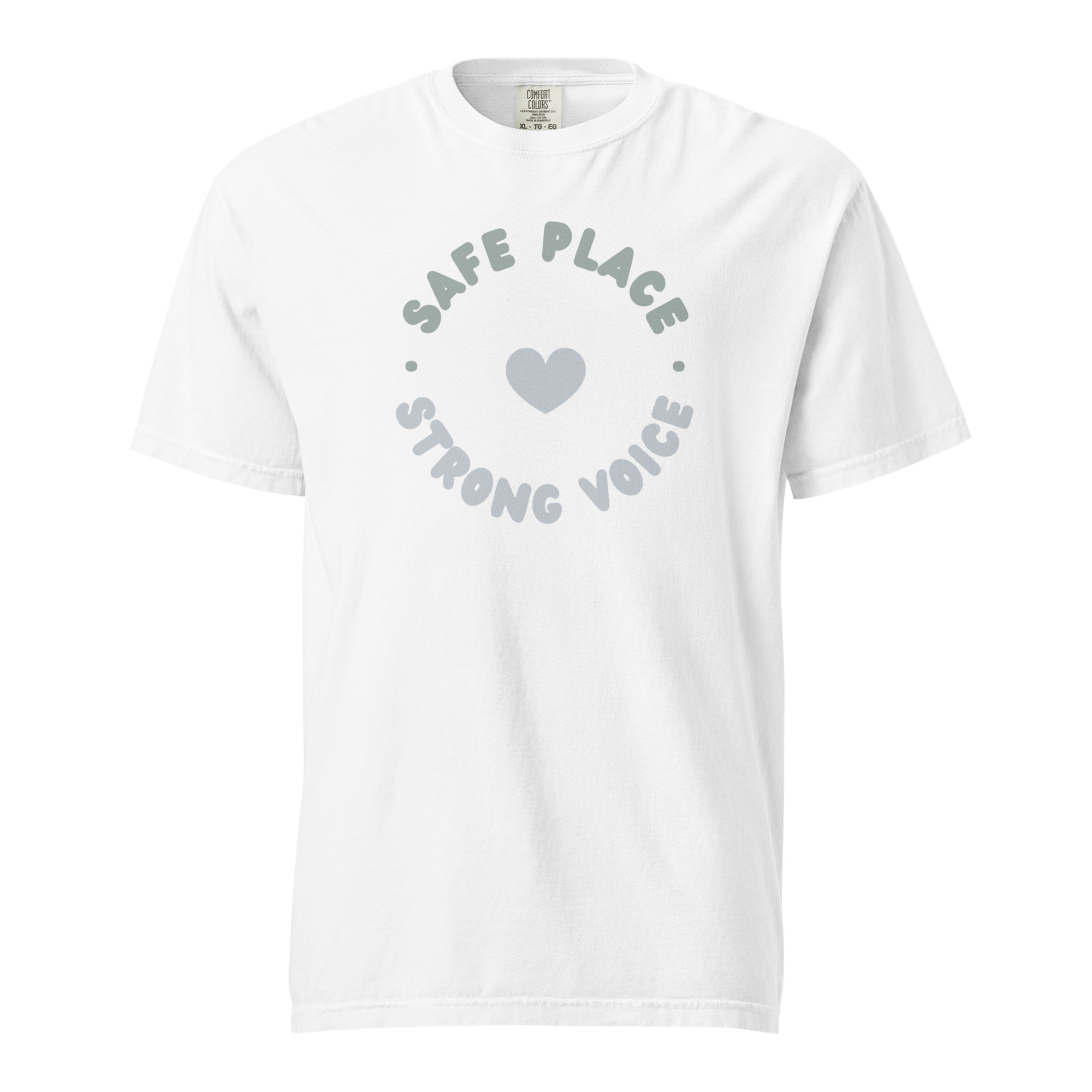 Safe Place, Strong Voice Unisex Heavyweight T-shirt