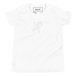 Happy Alien Embroidered Youth Short Sleeve T-Shirt